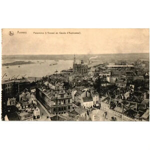 Anvers Panorama (L'Escaut au Coude d'Austruweel)- Anvers, Belgium